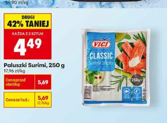 Paluszki Surimi Vici Classic promocja w Biedronka