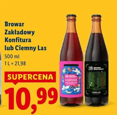 Piwo Browar Zakładowy Ciemny Las promocja w Lidl