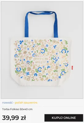 Torba Folkiso 50x40cm promocja w home&you