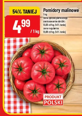 Pomidory malinowe promocja w POLOmarket