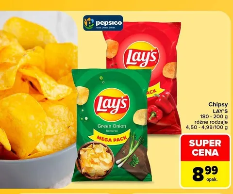 Chipsy Lay's Green Onion promocja w Carrefour