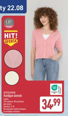 Kardigan damski UP2FASHION promocja w Aldi