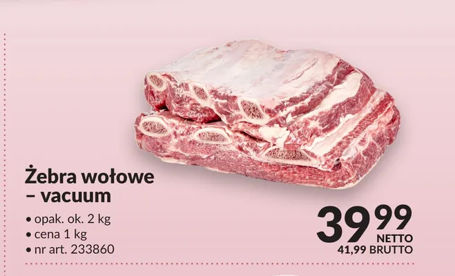 Żebra wołowe vacuum promocja w Makro