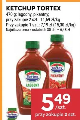 Ketchup Tortex pikantny promocja w Stokrotka