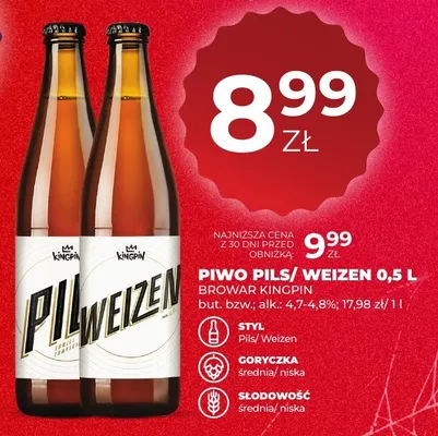 Piwo Weizen Kingpin 0,5 l promocja w Duży Ben