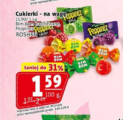 Cukierki Bim-Bom nadziewane Roshen promocja w Prim Market