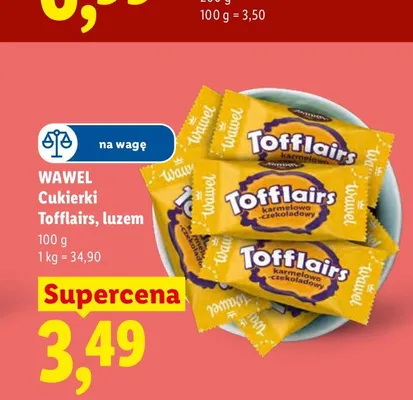 Cukierki Wawel Tofflairs luzem promocja w Lidl