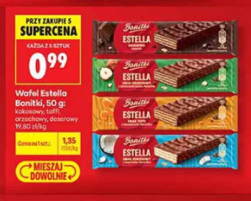 Wafel Estella toffi Bonitki promocja w Biedronka