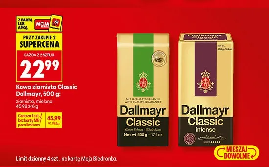 Kawa ziarnista Dallmayr Classic Intense promocja w Biedronka