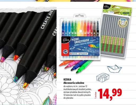 Kredki jumbo multikolorowe Kidea promocja w Lidl