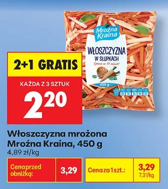 Włoszczyzna mrożona w słupkach Mroźna Kraina promocja w Biedronka