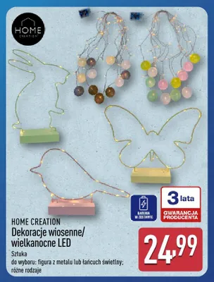 Dekoracje wiosenne/wielkanocne LED promocja w Aldi