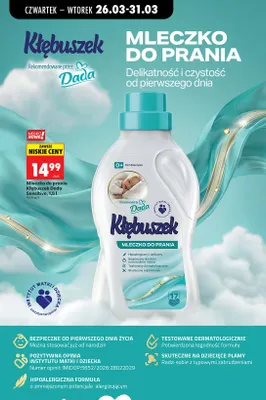 Mleczko do prania Sensitive promocja w Biedronka