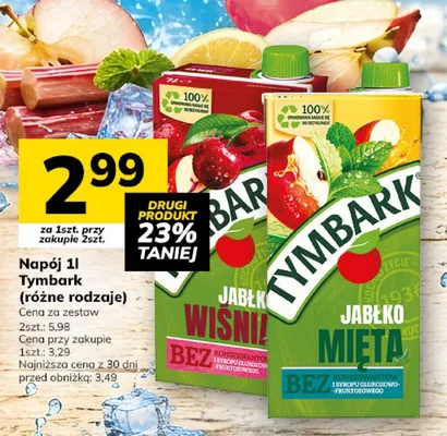 Napój Tymbark Jabłko Wiśnia promocja w Hitpol