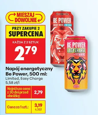 Napój energetyczny Limited promocja w Biedronka