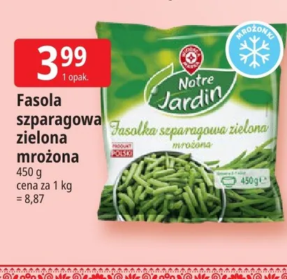 Fasola szparagowa zielona mrożona Notre Jardin promocja w Leclerc