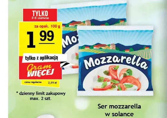Ser mozzarella w solance Temar promocja w Gram Market