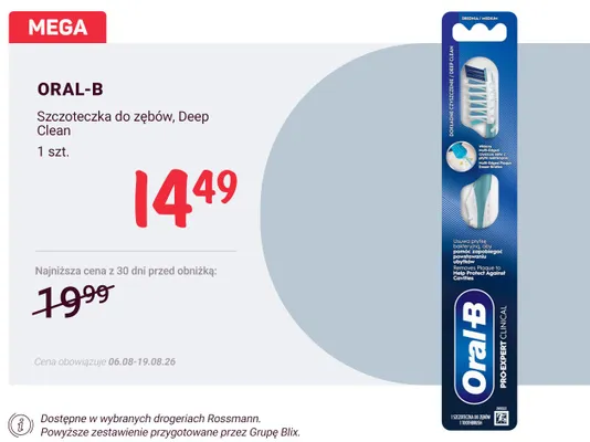Szczoteczka do zębów charcoal Oral-b crisscross promocja w Rossmann