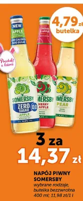 Napój piwny zero sugar apple, merry apple, pear promocja w ABC