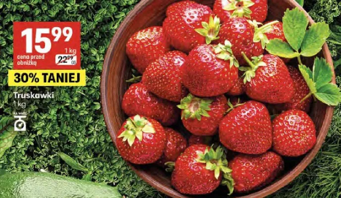 Truskawki 1kg promocja w Delikatesy Centrum