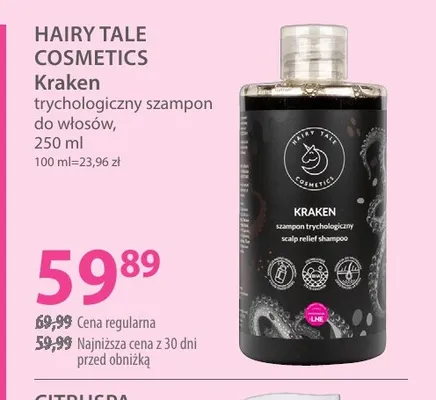 Trychologiczny szampon do włosów Kraken Hairy Tale Cosmetics promocja w Hebe
