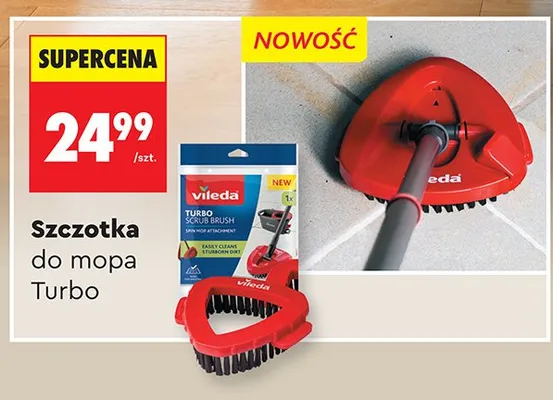 Szczotka do mopa Turbo Vileda promocja w Biedronka