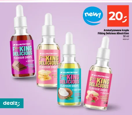 Aromatyzowane krople Fitking Delicious White Chocolate Allnutrition promocja w Dealz
