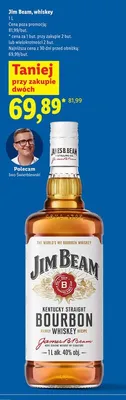 Whiskey Jim Beam Kentucky Straight Bourbon promocja w Lidl