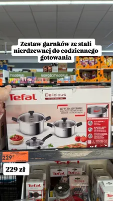 Zestaw garnków Tefal Delicious promocja w Biedronka