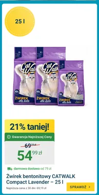 Żwirek bentonitowy Catwalk Compact Lavender promocja w ERLI