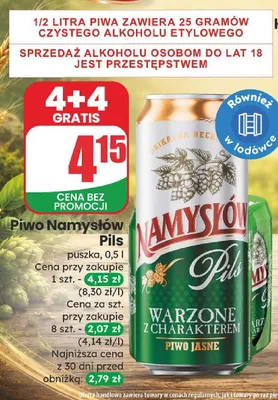 Piwo Namysłów Pils promocja w Dino