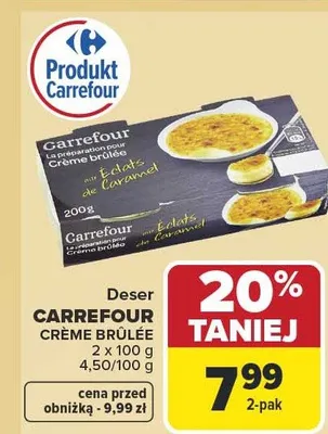 Deser creme brulee promocja w Carrefour
