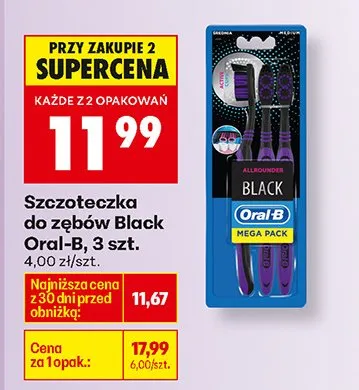 Szczoteczka do zębów Black promocja w Biedronka