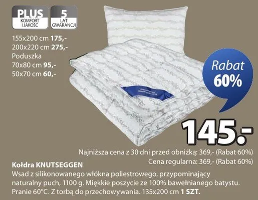 Kołdra promocja w Jysk