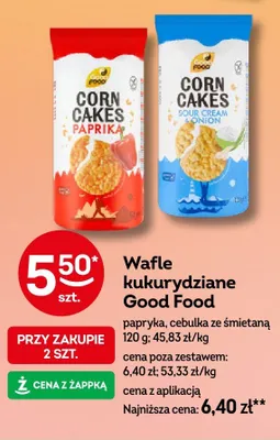 Wafle kukurydziane Good Food papryka promocja w Żabka