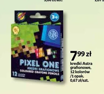 Kredki grafionowe Astra Pixel One 12 kolorów promocja w Empik