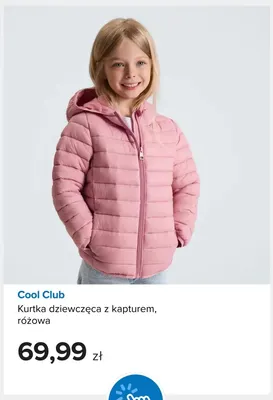Kurtka dziewczęca z kapturem różowa Cool Club promocja w Smyk
