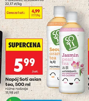 Napój Soti Natural asian tea promocja w Biedronka