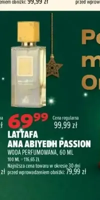 Woda perfumowana Lattafa Ana Abiyedh Passion promocja w Drogerie Natura