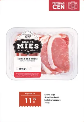 Schab bez kości kotlety wieprzowe Kraina Mięs promocja w Biedronka