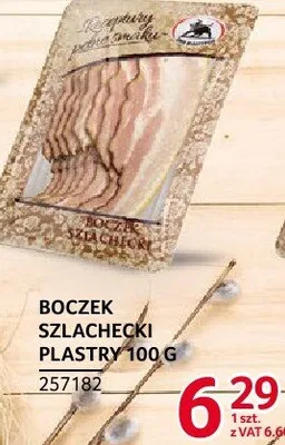 Boczek szlachecki plastry ŻMB Białystok 100 g promocja w Selgros