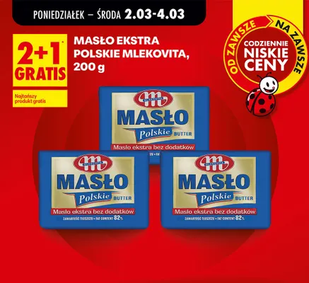 Masło ekstra polskie promocja w Biedronka