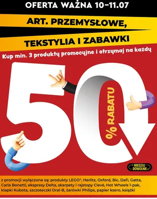Artykuły przemysłowe, tekstlia i zabawki promocja w Biedronka