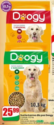 Sucha karma dla psa z kurczakiem Doogy promocja w Dino
