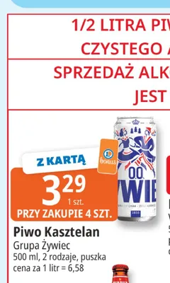 Piwo Kasztelan promocja w Leclerc
