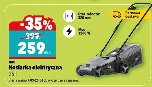 Kosiarka elektryczna 25l promocja w Biedronka