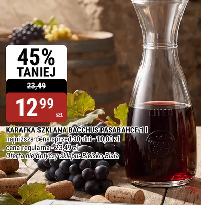 Karafka szklana Bacchus Pasabahce 1 l promocja w bi1