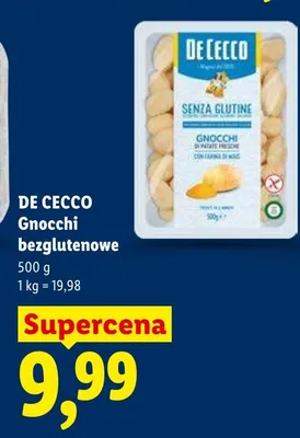 Gnocchi bezglutenowe De Cecco Senza Glutine promocja w Lidl