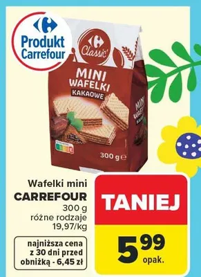 Wafelki mini Carrefour promocja w Carrefour