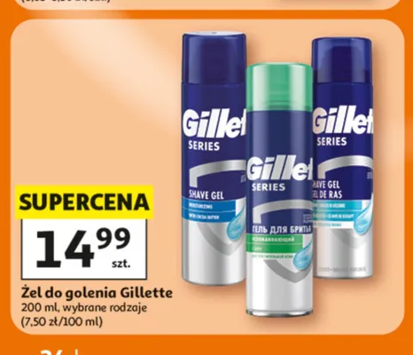 Żel do golenia Gillette Series Moisturizing promocja w Auchan